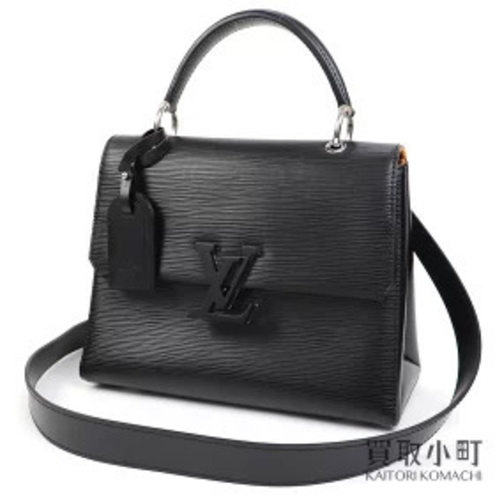 Louis Vuitton Grenelle Epi Noir Black Shoulder Top Handle Bag Black Grain